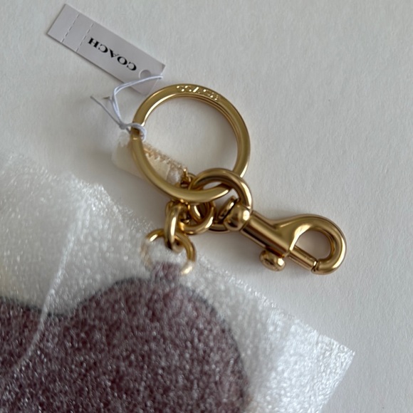 Coach CP368 Dark Ruby Leather Heart Coin Pouch Bag Charm Keychain NWT - Picture 11 of 13